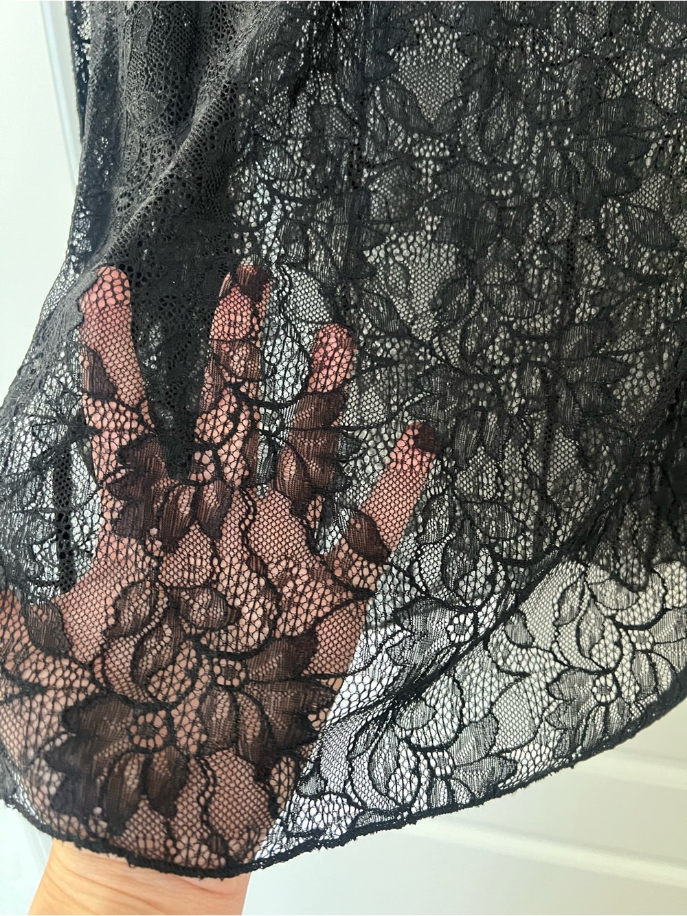 Anthropologie Black Lace Layering Turtleneck NWOT - Picture 7 of 7